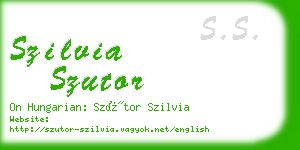 szilvia szutor business card